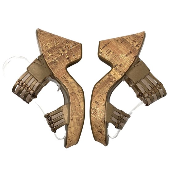 Croft & Barrow Metallic Margie Cork Slide Wedge Sandals - Picture 3 of 12